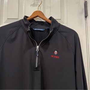 Cutter and Buck Game Day Pullover Quarter Zip NC STATE NCSU Embroidered Black